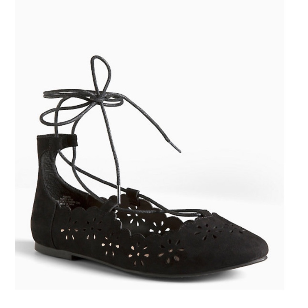 TORRID Cutout Lace Up Flats